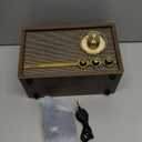 Vintage Bluetooth Speaker, Wood Retro Radio with Bluetooth for Office, Home, Bedroom, Living Room, Office, Cafe, Radio Speaker with White Noise Machine(Walnut/RA60S-E)