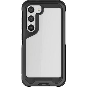 Ghostek ATOMIC slim Samsung Galaxy S23 Case Clear Back and Shockproof Aluminum Bumper Protective Military Grade Phone Covers with Heavy Duty Protection Designed for 2023 Galaxy S 23 (6.1 Inch) (Black)