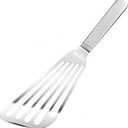 KSENDALO Thin Fish Spatula Stainless Steel -Flexible Slotted Egg Flipper with Angled Blade & Comfortable Hollow Grip, Metal Turner for Fish Egg Omelettes Pancakes, All Cookware, Dishwasher Safe (11.8"L x 2.75"W)