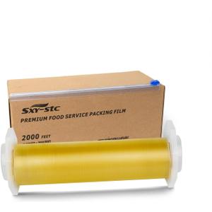 Plastic Food Wrap Thick Enough for daily use Stronger for Comercial Use Durable With Slide Cutter 12"wide 2000 Feet long Home and Commercial Use Food Service