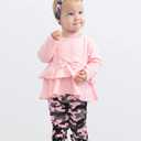 XUANHAO Baby Girl Clothes Infant Toddler Girl Clothes Fall Winter Outfits Long Sleeve Ruffle Tops Girls Pants Sets 3-24M