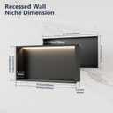 LED Shower Niche 24" x 12", Stainless Steel No Tile Needed Wall Niche with Light, Recessed Shower Shelf for Bathroom Storage Insert Installation (Matte Black)