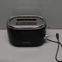MELLERHOME Retro Toaster 2 Slice, 7 Browning Levels, 3 Functions (Reheat, Defrost, Cancel), Stainless Steel Features, Removable Crumb Tray, Under Base Cord Storage, Black
