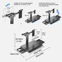 Portable Car Seat Tray Table, Car Backseat Table, Adjustable Seat Back Laptop Desk, Foldable Telescopic Auto Backseat Food Trays Desk, for Working, Writing, Eating, Traveling