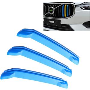 SANRILY MColored Grille Insert Trims Compatible with Volvo XC60 20182021 Front Center Kidney Grilles Tri Color M Sport Front Grill Trim Covers, 3 pcs