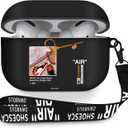 Compatible Airpods Pro 3 Case(2025),Cool Design Shoe Print Soft Silicone Protective Cases for Apple AirPods Pro 3rd Generation Case,Airpod Pro 3 Cover with Lanyard & Keychain for Men/Boy