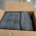Shinnwa Kitchen Chair Cushions Set of 4, Dual-Layer Memory Foam Dining Chair Cushions, Patented Design Seat Pads with Ties, 16.5 x 16.5 x 3.5in, 4 Pack, Grey