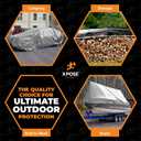 Heavy Duty Poly Tarp - 12' X 12' -10 Mil Thick Waterproof, UV Blocking Protective Cover - Reversible Silver and Black - Laminated Coating - Grommets - by Xpose Safety