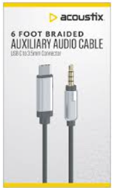 Pack of 2(Acoustix 6 Foot Braided And CellCandy Dynamic LED ColorGlo)