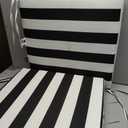 Outdoor Chair Cushions Set of 2, Waterproof Patio seat Cushions for Outdoor Furniture, Fade Resistant with Non Slip Bottom, Replacements for Dining Chairs, 19x 19 Black White