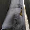 Furnimart Black Loveseat Sofa with HiddenStorage, Modern Upholstered 2 Seater Couch with Gold Metal Legs, Small Space Living Room Sofa, Comfy Corduroy Couch for Apartment, Bedroom, Office, Guest Room