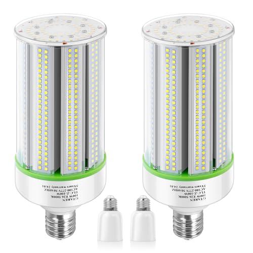 2-Pack 100W LED Corn Bulbs,5000K,AC110-277V,14000lm,E26/E39 Base,LED Replacement Metal Halide HID CFL for Commercial Industrial Lighting Warehouse High Bay Light Fixture Garage Workshop