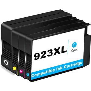923e Ink Cartridge Combo Pack for HP 923XL 923 XL Compatible for HP923XL Black Color HP923 for Printer OfficeJet Pro 8130e 8135e 8122e 8138e 8139e 8125e 8120 8124e 8130 8132e 8134e Cyan Magenta Yellow