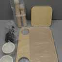 2-in-1 Drive-Thru Tray: Car Food Tray, Wood Car Trays for Eating in Parked Car, Car Desk for Laptop, Car Cup Holder Tray for Road Trip, Taxi, RVs, Truck Drivers