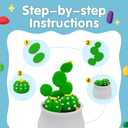 Air Dry Clay for Kids - 12 Plants DIY Modeling Clay Kit with Sculpting Tools & STEM Tutorials - Ultra Light, Soft, Safe - Back to School Classroom Supplies, Home Party, Birthday Gifts for Ages 3-12+