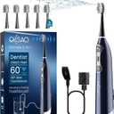 3-in-1 Upgraded Pro Flossing Toothbrush-Flosses, Vibrates and Oscillates(The 1st Tech), Electric Toothbrush with Water Flosser Equipe 5 Brush Heads, Plaque Removal for Sensitivity, Braces-Blue