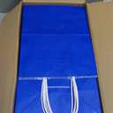 Oikss 100 Pack 5.25x3.25x8.25 Inch Small Royal Blue Kraft Paper Bags with Handles Bulk for Birthday Wedding Party Favors Grocery Retail Shopping Business Goody Craft Gift Bags Sacks (100pcs Count)