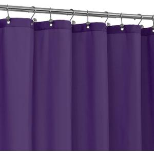 ALYVIA SPRING Royal Purple Fabric Shower Curtain Liner Waterproof - Soft & Light-Weight Cloth Shower Liner with 3 Magnets, Hotel Quality & Machine Washable - Standard Size 72x72, Purple