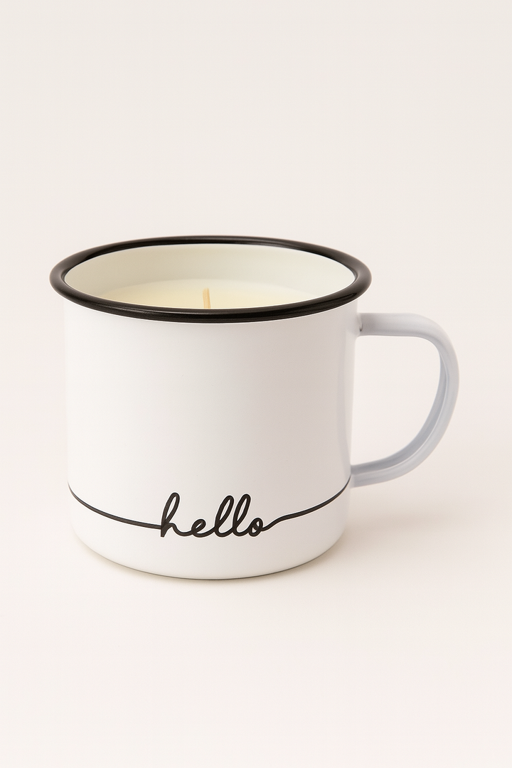 BLUE RIDGE MOUNTAIN CAMPER MUG CANDLE Vanilla Wild Honey 12 OZ