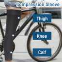 Leg Compression Sleeve - Full Length Knee Sleeve Covers Thigh, Knee and Calf, Stays in Place for Sports, Soft and Elastic for Comfort, Medium (Black, S)