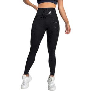 Women's Graphic Print Leggings High Waist Yoga Pants Fitted Long Trousers (Black, S)