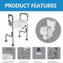 Extra Wide Elevated Toilet Seat Riser with Handles for Seniors - Height Adjustable Raised Toilet Seat, Heavy Duty Support for Elderly, Post Surgery & Handicap