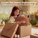 Mewaii Mom's Choice Award | 4 lbs Weighted Stuffed Animals Highland Cow - 23" Heavy Weighted Plush & Stuffy - Realistic Scottish Cow Plushy Gift for Kids & Adults - Large Cuddly Weighted Cow Toy
