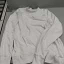 DittyandVibe Women's Long Oversized Sweatshirts Mock Neck Pullover Long Sleeve Side Split Tops with Pocket (White, XL)