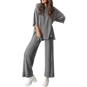 PRETTYGARDEN Two Piece Sets For Women Summer Fashion Lounge Matching Set 2025 Travel Vacation Airport Outfits Clothing, Size L
