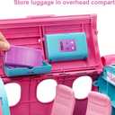 Barbie Dreamplane Transforming Playset with Reclining Seats and Working Overhead Compartments, Plus 15+ Pieces Including a Puppy and a Snack Cart, for Kids 3 Years Old and Up