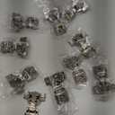 Ravinte 10 Pack 5 Pairs 1/2 inch Overlay Soft Close Hinges for Kitchen Cabinet Hinges Satin Nickel Hidden Hinges Stainless Steel Concealed Hinge self Closing