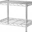 Xcity Storage Shelves, 2 Tier Heavy Duty Metal Shelving Unit with Wheels, 700 LBS Adjustable Steel Wire Shelf for Commercial, Pantry, Kitchen, Garage, 14" D x 24" W x 20" H, Chrome