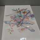 ARTZGX Dragonfly Canvas Wall Art for Bathroom Watercolor Dragonfly Pictures Wall Decor Home Painting Framed (16.00" x 24.00")