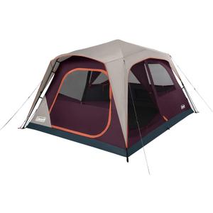Coleman Skylodge Instant Tent with Rainfly, Family Tent Sets Up in a Minute, Includes Pre-Attached Poles & Carry Bag, Made of PFAS-Free Materials 8-person