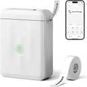 NIIMBOT D110 Upgraded Version Mini Label Maker Machine with Tape, Portable Bluetooth Thermal Printer, Sticker Labeler with Multiple Templates for Office Organization Home Kitchen School, White