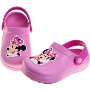 Girls Characters Clog Sandal Waterproof Slip-On Slides for Girls Stitch Frozen Minnie Mouse Sesame Street Closed Toe Clogs Sizes Infant/Toddler/Little Kid (9-10 Toddler, Pink)
