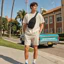 MAXTOP Crossbody Bags for Women Men Lightweight Sling Bag Fanny Packs for Travel Casual Outdoors Gifts for Family Black