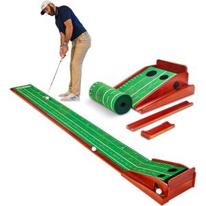 Perfect Practice Golf Putting Mat with Ball Return - Portable Practice Putting Green - Training Aid for Indoor, Outdoor Golf Practice at Home, Office, Backyard - Golfing Gifts for Men (Standard)