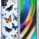 Case for Moto G Stylus 4G 2021 Floral Transparent Soft TPU Phone Case Air Cushion Shockproof Bumper Protective Phone Cover for Motorola G Stylus 4G 2021,Color Butterfly
