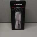 Mueller Smoothie Blender for Smoothies - Personal Blender for Shakes, Frozen Drinks, Baby Food & More, 15oz Travel Cup and Lid, Durable Stainless Steel Blades for Powerful Blending Performance, White