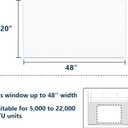 Window Air Conditioner Side Panel, 48" Extended Width XL Size Surround Insulated Foam Side Panels for Window AC Units, Air Conditioner Insulation Panel for Summer and Winter