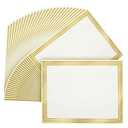Juvale Gold Foil Award Certificate Paper - 50 Sheets 8.5 x 11 White Letter Size - Blank Cardstock for Printing & Awards - Certificates of Recognition & Completion