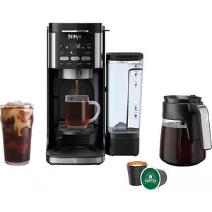 Ninja DualBrew Pro Hot & Iced Coffee Drip Coffee Maker | Compatible with K-Cup Pods | 3 Brew Styles (Classic, Rich, & Iced) | 70oz Removable Reservoir & Dishwasher Safe | Black | 14-Cup 