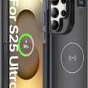 NEWDERY for Samsung Galaxy S25 Ultra Battery Case 6.9", 10000mAh Portable Power Bank with LED Display, Qi Wireless Charger & 20W USB C Fast Charging, Sync-Data Supported Black
