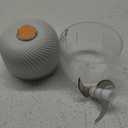 Electric Garlic Chopper, Mini Portable Veggie Chopper, 250ML Garlic Grinder Masher Onion Grinder, Blender to Vegetable, Wireless Food Processor for Ginger, Chili, Fruit, Meat, etc (White)