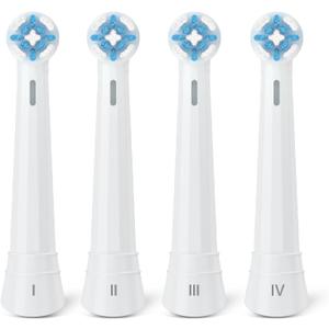 Upgraded AmuLumon Tooth-Brush Heads Replacement, Compatible with Oral B iO Electric Toothbrush, for Oral B iO 3 4 5 6 7 8 9 10 Series Electric Toothbrushes (White, 4 Packs)