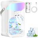 Portable Air Conditioners, Air Conditioner, Dual Nozzle AC Unit with Remote Control, 1600ML Tank, 3 Speeds, Timer & 70 Adjustable Airflow, Evaporative Mini Air Conditioner for Bedroom, Office Camping