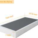 SHLAND Box Spring Twin 7 Inch Metal Box Spring Twin Size Basics Bed Base, Mattress Foundation,Black Heavy Duty Structure with Cover, Noise Free,Easy Assembly