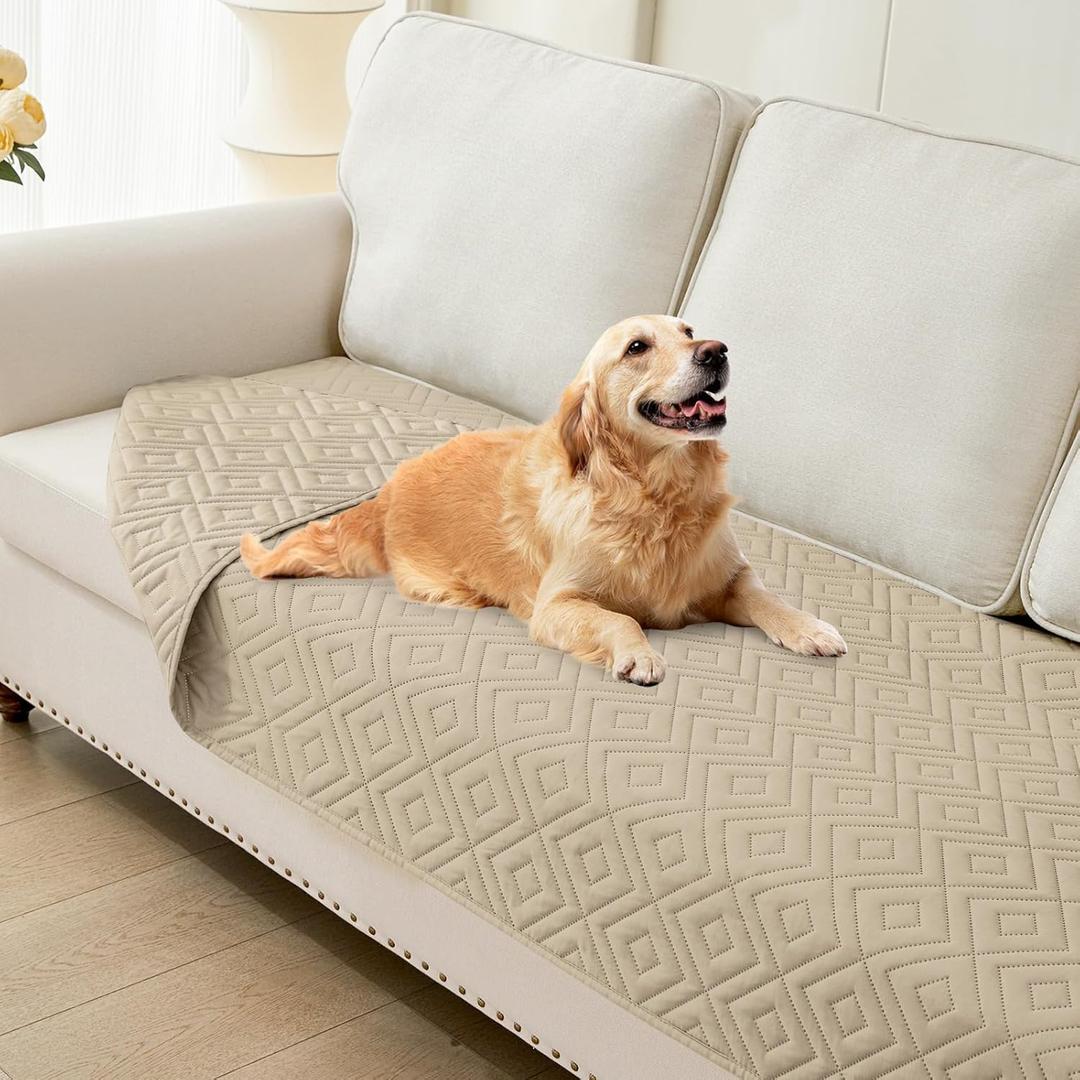 hyha Waterproof Dog Blanket, Soft Dog Bed Cover Pet Blankets, Waterproof Sofa Couch Cover for Dogs Washable, Reversible Pet Couch Covers for Sofa Furniture (30x70 Inch, Taupe/Taupe)