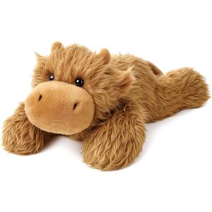 Weighted Highland Cow Stuffed Animal Soft Weighted Plushes Cute Highland Cow Plush Toy Birthday Gifts for Kids Boys Girls Adults (20" 3.3 lbs)